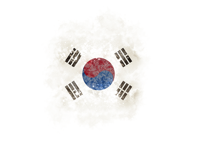 Square grunge flag. Download flag icon of South Korea at PNG format