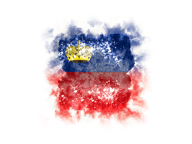 Square grunge flag. Download flag icon of Liechtenstein at PNG format