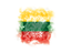 Lithuania. Square grunge flag. Download icon.