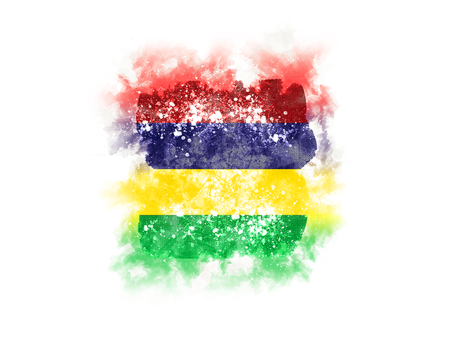 Square grunge flag. Download flag icon of Mauritius at PNG format