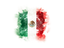 Mexico. Square grunge flag. Download icon.