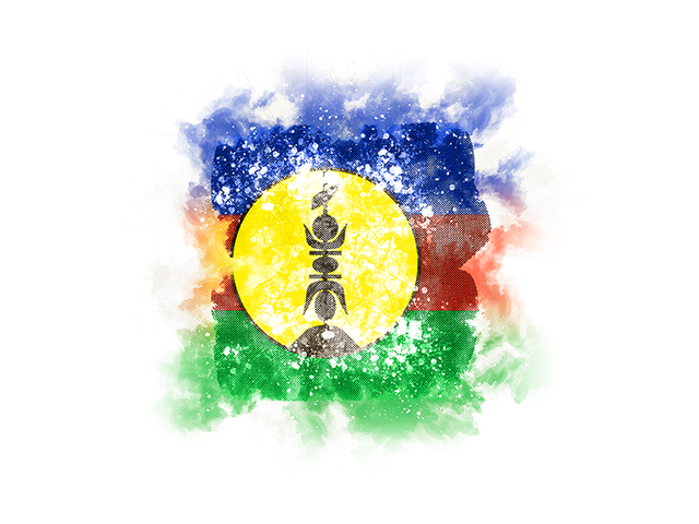 Square grunge flag. Download flag icon of New Caledonia at PNG format