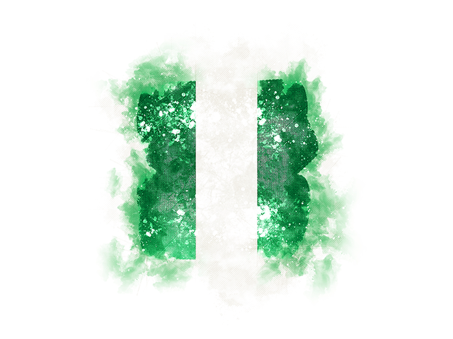 Square grunge flag. Download flag icon of Nigeria at PNG format