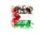Палестинские территории. Квадратный флаг в стиле гранж. Скачать иллюстрацию.