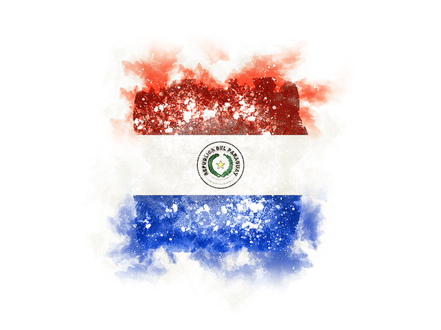 Square grunge flag. Download flag icon of Paraguay at PNG format