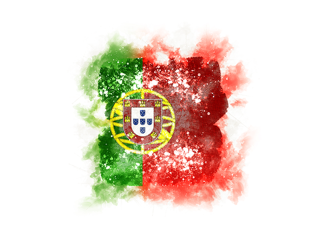 Square grunge flag. Download flag icon of Portugal at PNG format