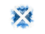 Шотландия. Квадратный флаг в стиле гранж. Скачать иконку.