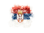 Сербия. Квадратный флаг в стиле гранж. Скачать иконку.