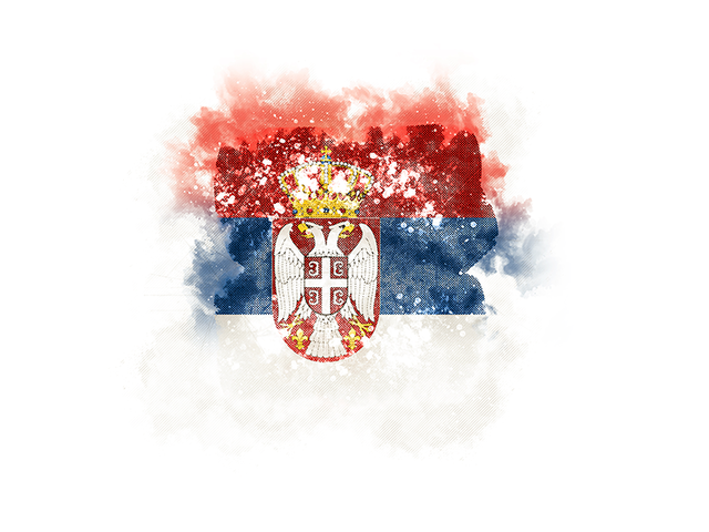 Square grunge flag. Download flag icon of Serbia at PNG format