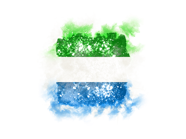 Square grunge flag. Download flag icon of Sierra Leone at PNG format