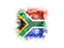 South Africa. Square grunge flag. Download icon.