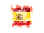Spain. Square grunge flag. Download icon.