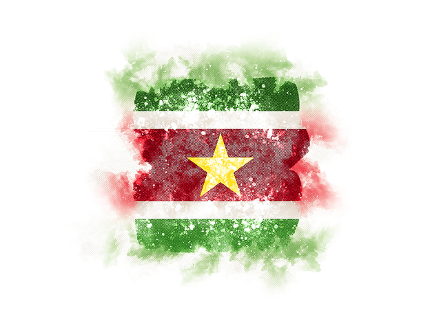 Square grunge flag. Download flag icon of Suriname at PNG format