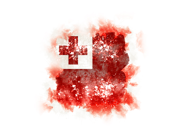 Square grunge flag. Download flag icon of Tonga at PNG format