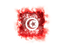 Tunisia. Square grunge flag. Download icon.