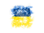 Ukraine. Square grunge flag. Download icon.