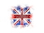 United Kingdom. Square grunge flag. Download icon.