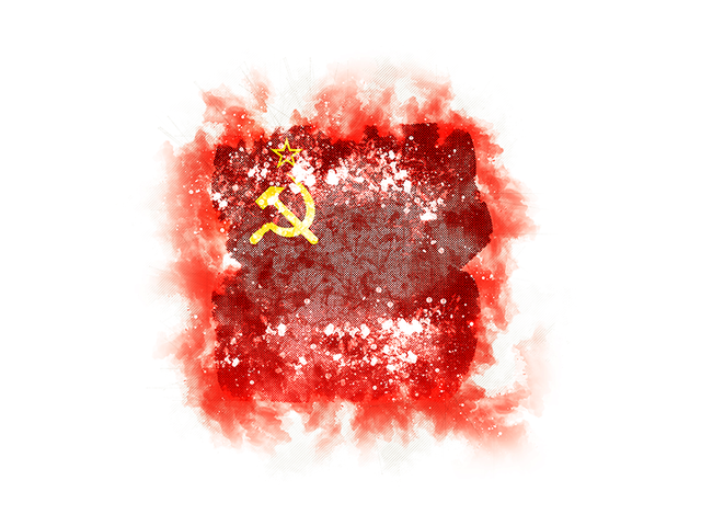 Square grunge flag. Download flag icon of Soviet Union at PNG format