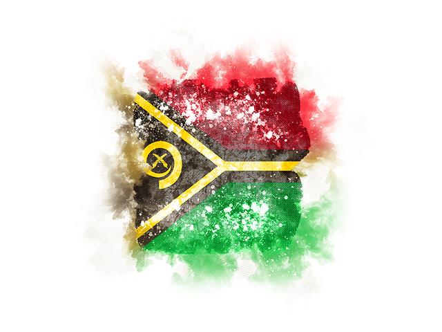 Square grunge flag. Download flag icon of Vanuatu at PNG format