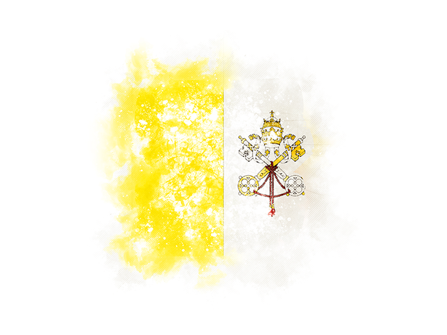 Square grunge flag. Download flag icon of Vatican City at PNG format