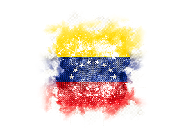 Квадратный флаг в стиле гранж. Скачать флаг. Венесуэла