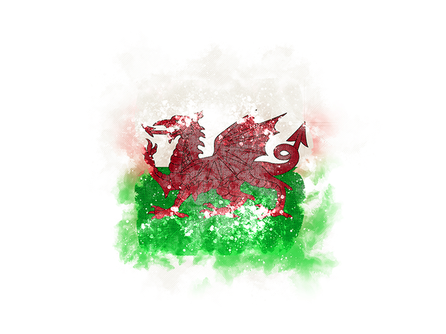 Square grunge flag. Download flag icon of Wales at PNG format