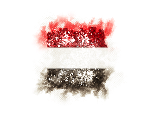 Square grunge flag. Download flag icon of Yemen at PNG format