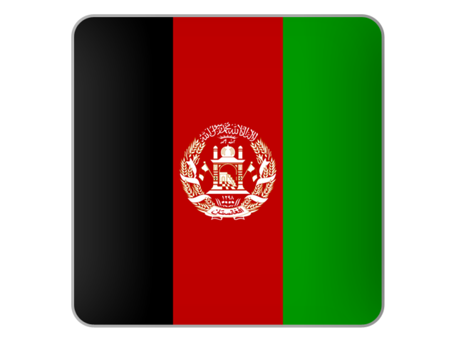 Square icon. Download flag icon of Afghanistan at PNG format