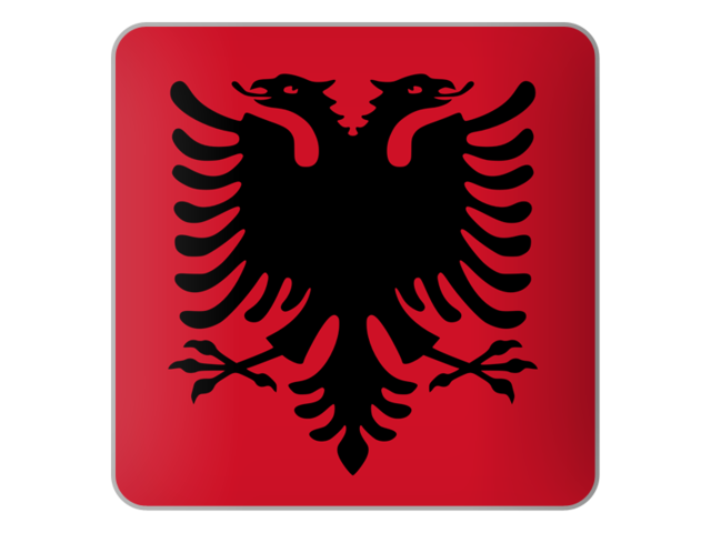 Квадратная иконка. Скачать флаг. Албания