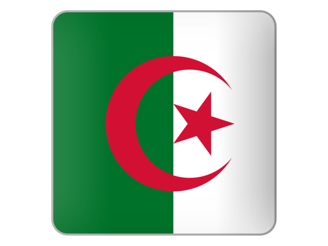 Квадратная иконка. Скачать флаг. Алжир