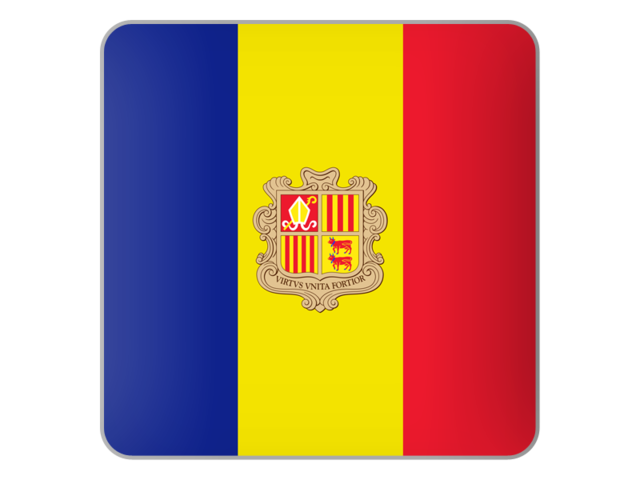 Square icon. Download flag icon of Andorra at PNG format