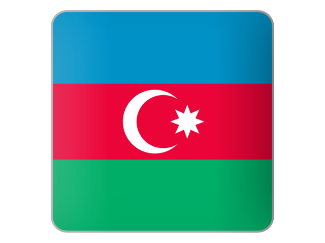 Квадратная иконка. Скачать флаг. Азербайджан