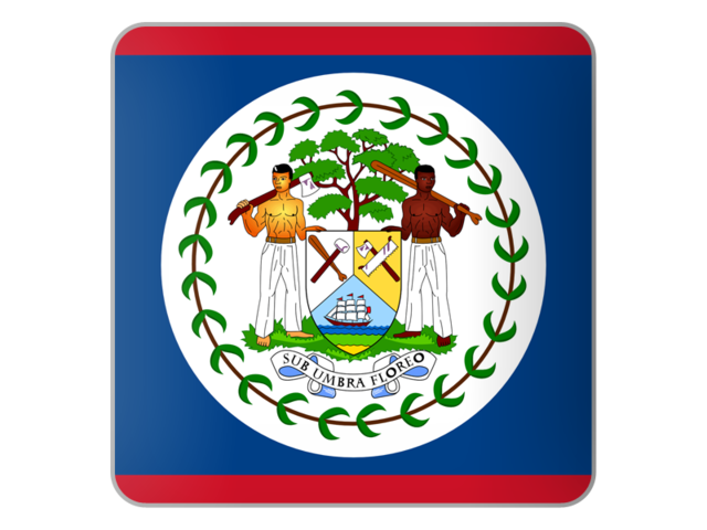 Square icon. Download flag icon of Belize at PNG format