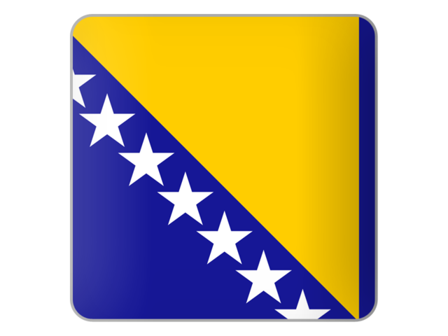 Квадратная иконка. Скачать флаг. Босния и Герцеговина