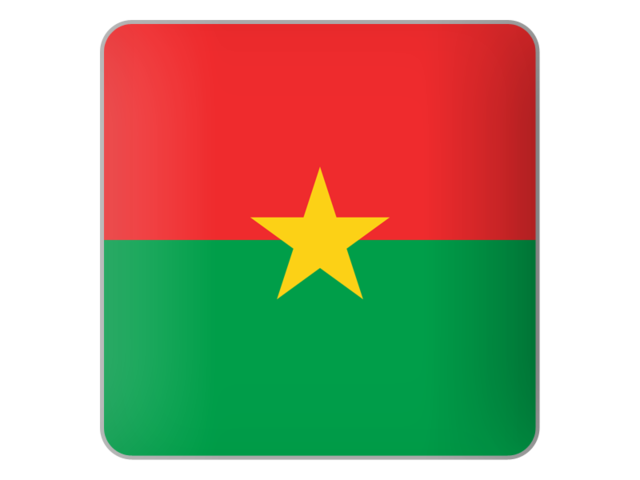 Квадратная иконка. Скачать флаг. Буркина Фасо