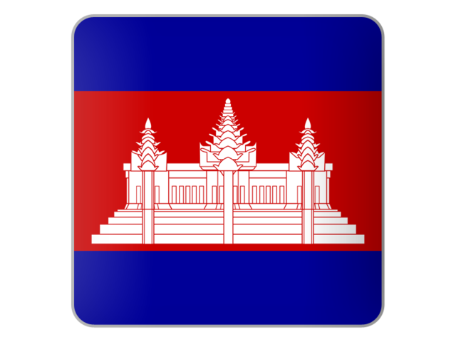 Square icon. Download flag icon of Cambodia at PNG format