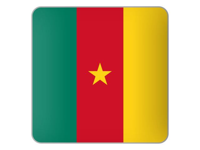 Square icon. Download flag icon of Cameroon at PNG format