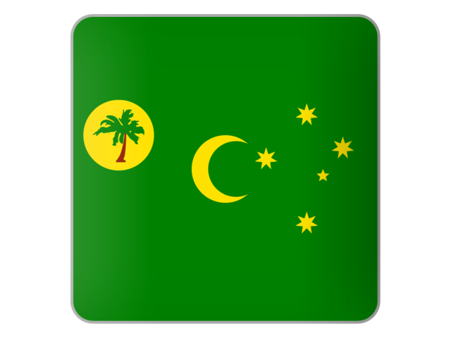 Square icon. Download flag icon of Cocos Islands at PNG format