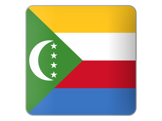 Square icon. Download flag icon of Comoros at PNG format