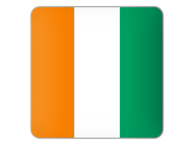 Square icon. Download flag icon of Cote d'Ivoire at PNG format