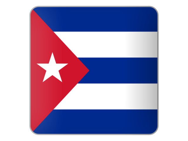 Square icon. Download flag icon of Cuba at PNG format