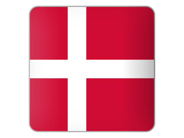 Квадратная иконка. Скачать флаг. Дания