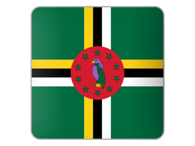 Square icon. Download flag icon of Dominica at PNG format