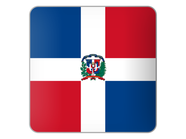 Квадратная иконка. Скачать флаг. Доминиканская Республика