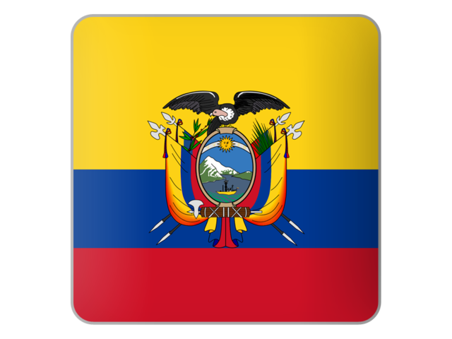 Square icon. Download flag icon of Ecuador at PNG format