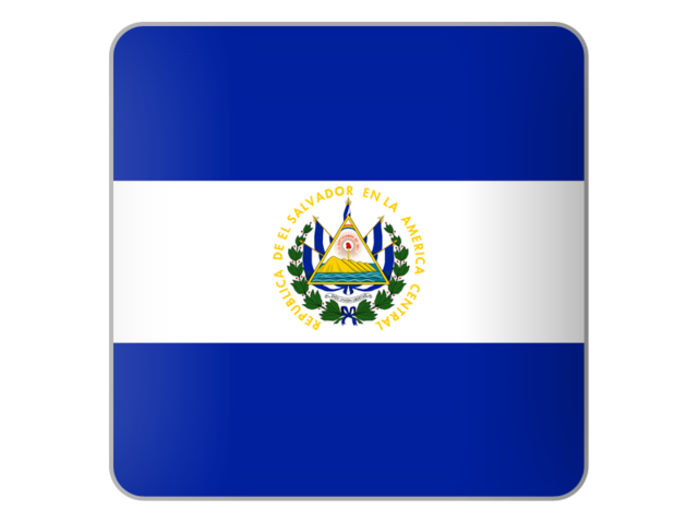 Square icon. Download flag icon of El Salvador at PNG format