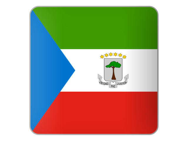 Квадратная иконка. Скачать флаг. Экваториальная Гвинея