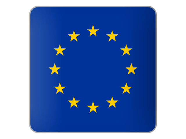 Квадратная иконка. Скачать флаг. Европейский союз