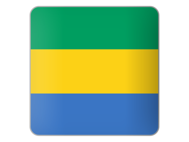 Square icon. Download flag icon of Gabon at PNG format