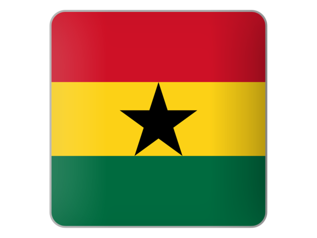 Квадратная иконка. Скачать флаг. Гана